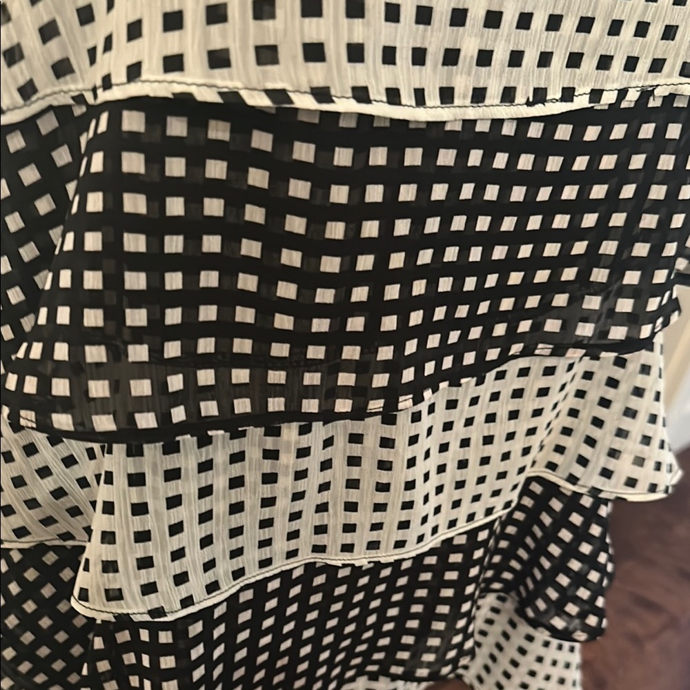 New York & Company Black and White Tiered Camisole - Picture 12 of 16